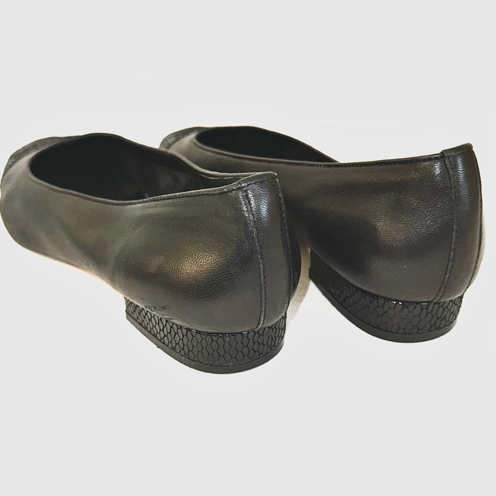 Van Eli Black & Reptile Trim Leather Flats, Sz 8.5M - Picture 5 of 12